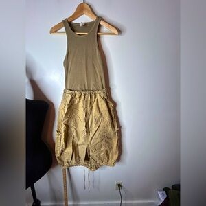 Anthropologie x Daily Practice Be Bold twofer Cargo tank top dress